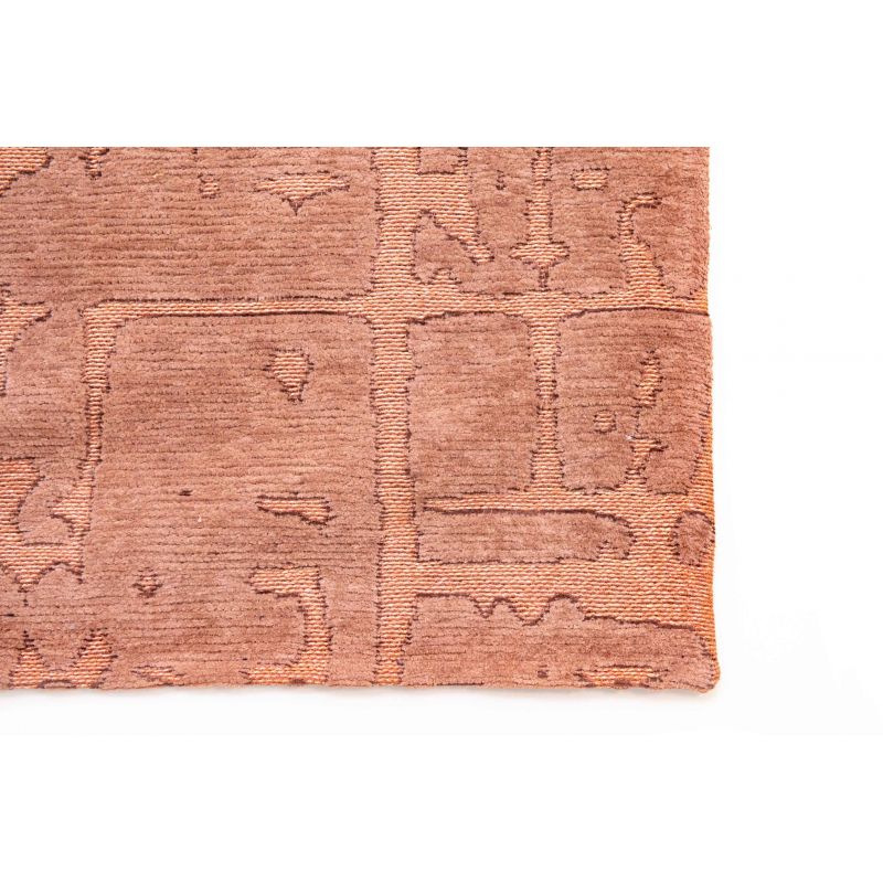 Tapis de salle à manger moderne en polyester Baobab rose corail