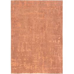 Tapis de salle à manger moderne en polyester Baobab rose corail