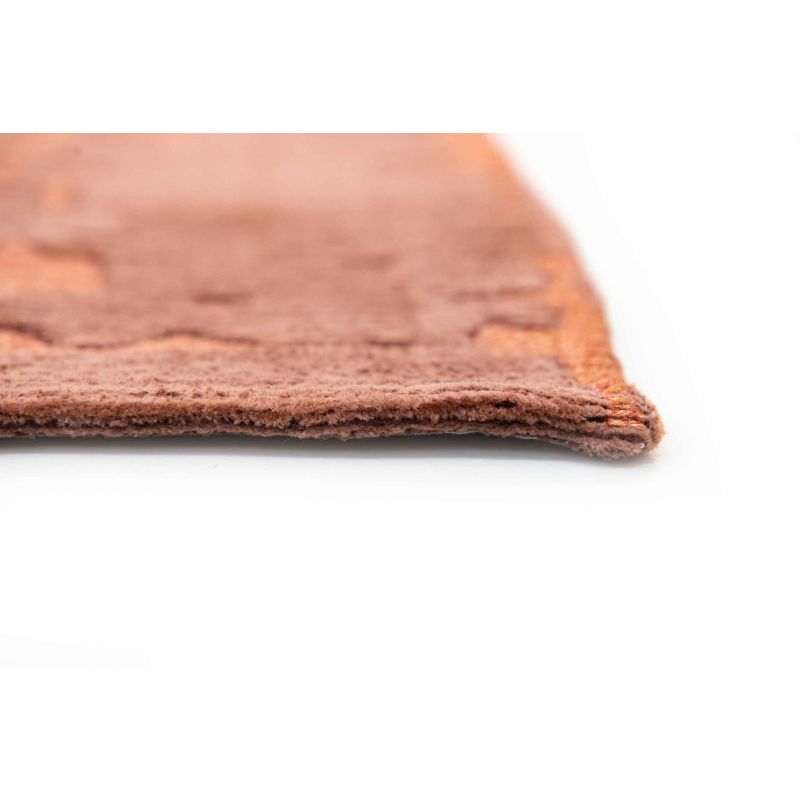 Tapis de salle à manger moderne en polyester Baobab rose corail