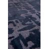 Tapis de salon moderne en polyester Baobab noir et gris anthracite