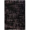 Tapis de salon moderne en polyester Baobab noir et gris anthracite