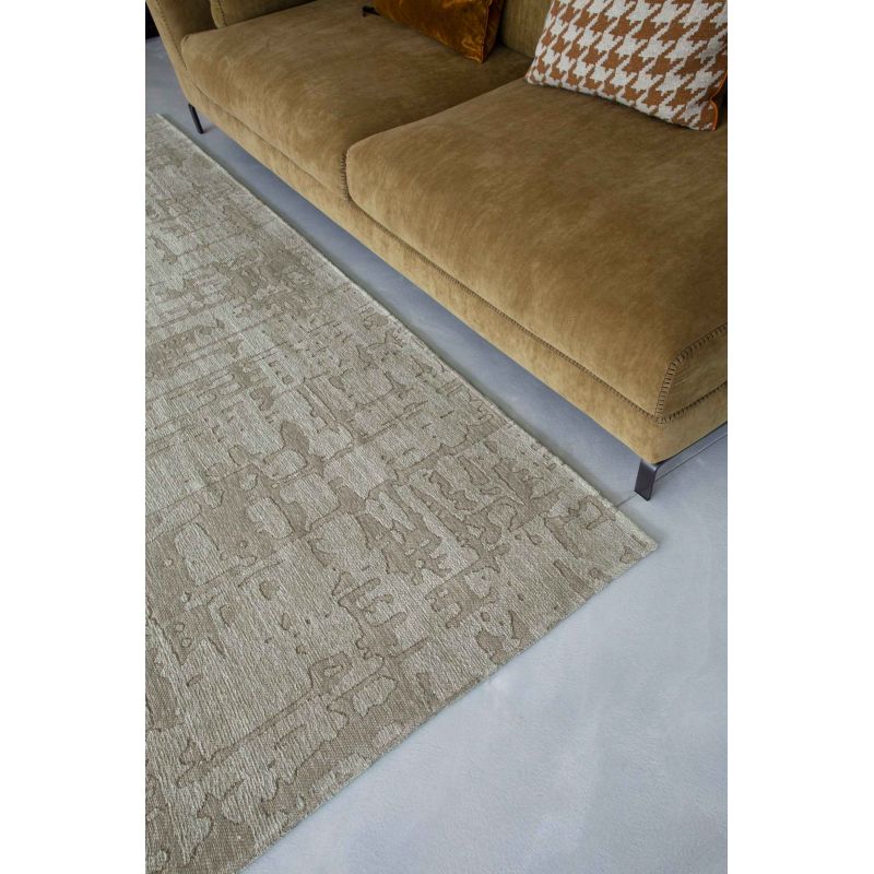 Tapis de bureau moderne en polyester Baobab beige