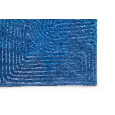 Tapis de salle à manger abstrait en polyester Coral bleu lagon Tapis de salle à manger abstrait en polyester Coral bleu lagon