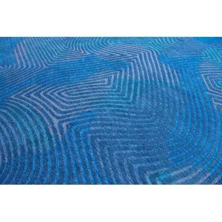 Tapis de salle à manger abstrait en polyester Coral bleu lagon Tapis de salle à manger abstrait en polyester Coral bleu lagon