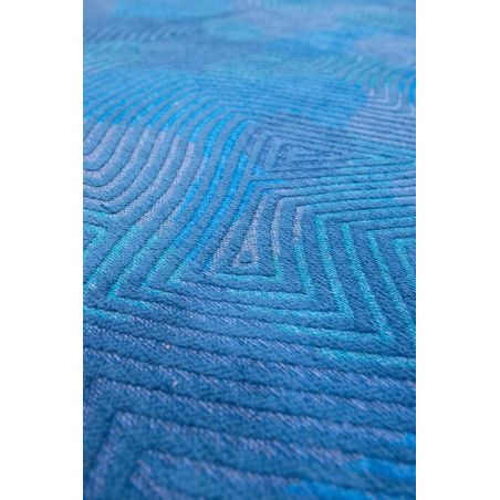 Tapis de salle à manger abstrait en polyester Coral bleu lagon Tapis de salle à manger abstrait en polyester Coral bleu lagon