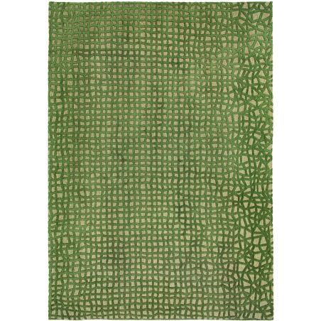 Tapis de salon design en polyester Trammel Alta Vert