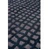 Tapis moderne de salon en polyester Trammel Oppian noir dessin