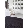 Tapis moderne de salon en polyester Trammel Oppian noir bureau