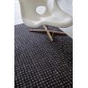 Tapis moderne de salon en polyester Trammel Oppian noir