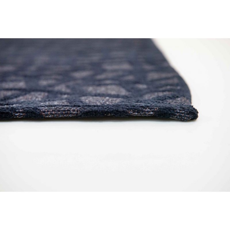 Tapis moderne de salon en polyester Trammel Oppian noir