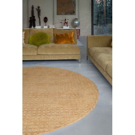 Tapis moderne haut de gamme en polyester Trammel Roman Gold Tapis moderne haut de gamme en polyester Trammel Roman Gold