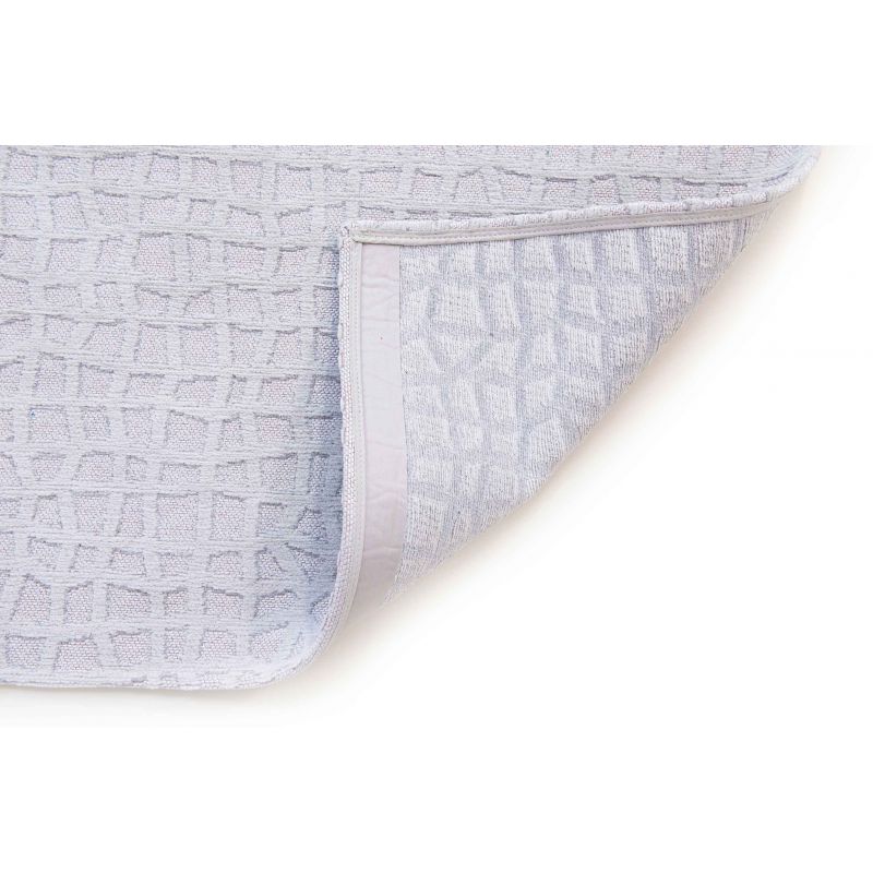 Tapis moderne haut de gamme en polyester Trammel Willow White dos