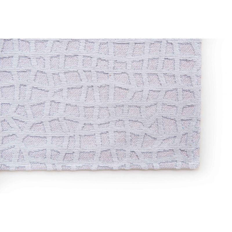 Tapis moderne haut de gamme en polyester Trammel Willow White - Tapis Chic