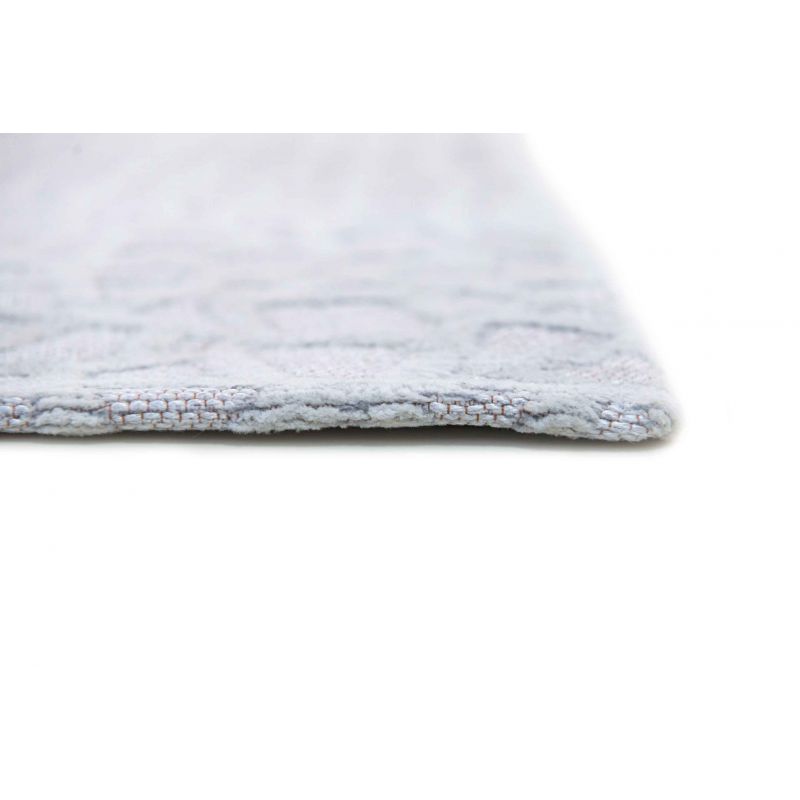 Tapis moderne haut de gamme en polyester Trammel Willow White - Tapis Chic