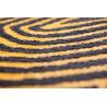 Tapis de bureau abstrait en polyester Coral Black Gold