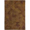 Tapis de bureau abstrait en polyester Coral Black Gold