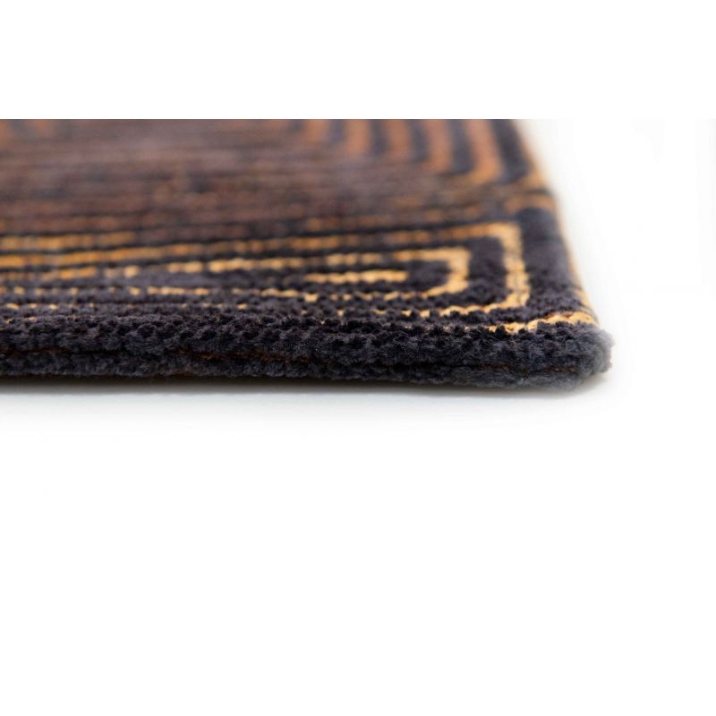 Tapis de bureau abstrait en polyester Coral Black Gold