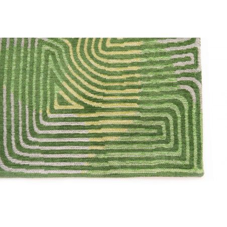 Tapis de salle à manger abstrait en polyester Coral vert tropical Tapis de salle à manger abstrait en polyester Coral vert tropical