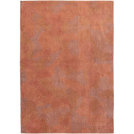 Tapis de salon abstrait en polyester Coral rose corail Tapis de salon abstrait en polyester Coral rose corail
