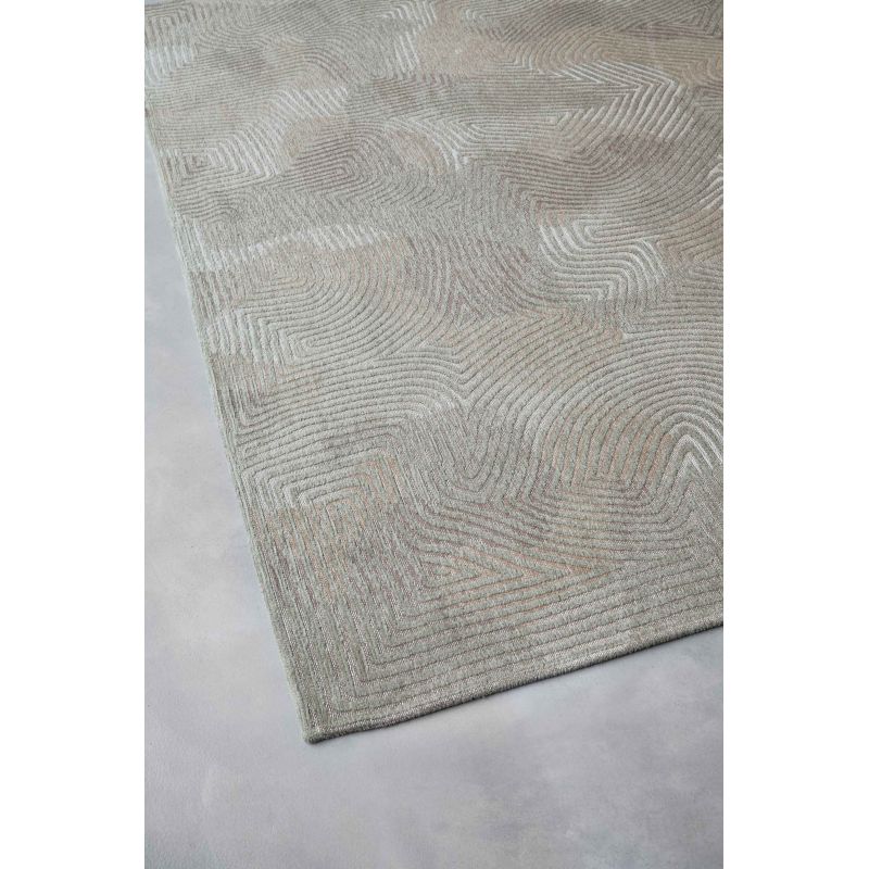 Tapis de bureau abstrait en polyester Coral beige coquillage