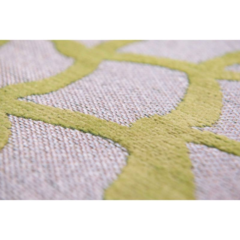 Tapis de salon design en polyester Dedalo Republic Green