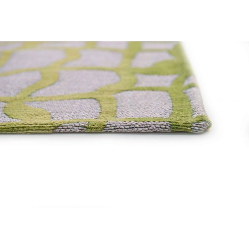 Tapis de salon design en polyester Dedalo Republic Green