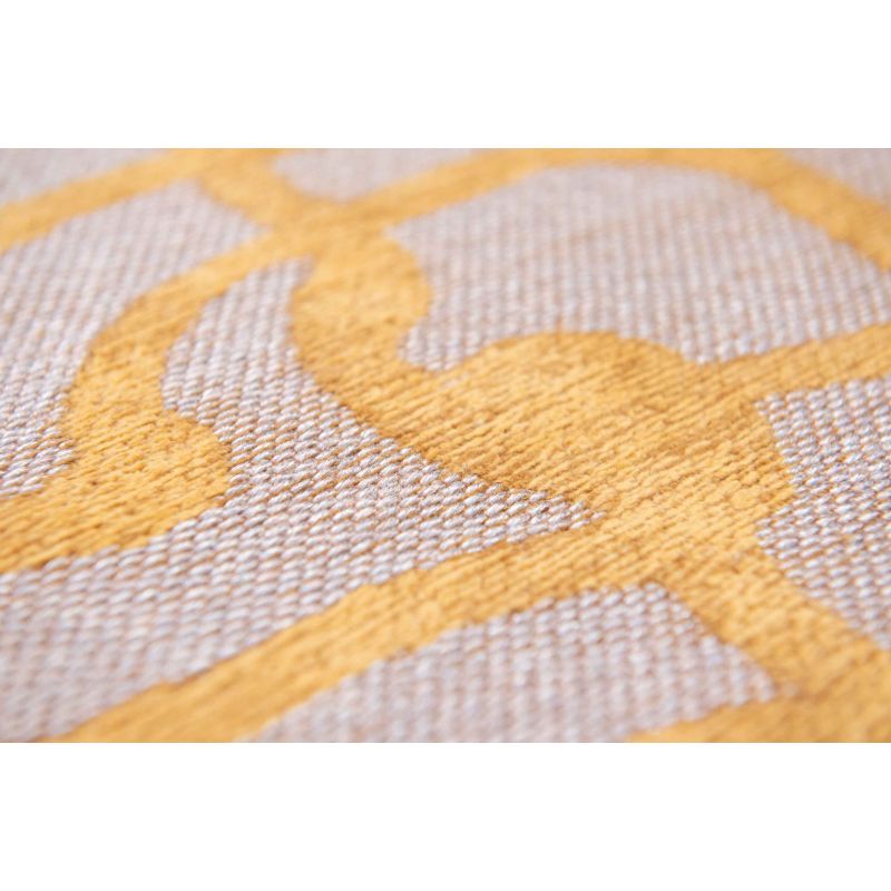 Tapis de bureau design en polyester Dedalo Yellow