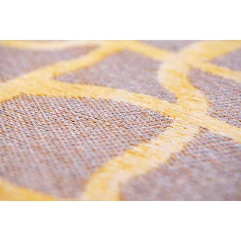 Tapis de bureau design en polyester Dedalo Yellow
