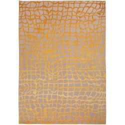 Tapis de bureau design en polyester Dedalo Yellow