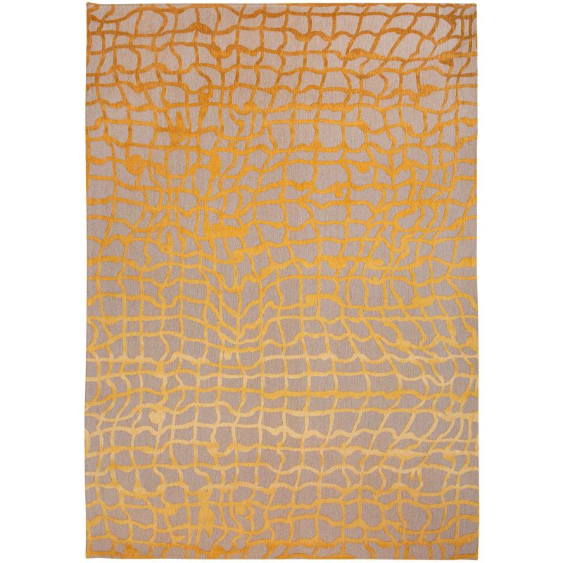 Tapis de bureau design en polyester Dedalo Yellow