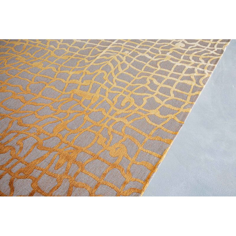 Tapis de bureau design en polyester Dedalo Yellow