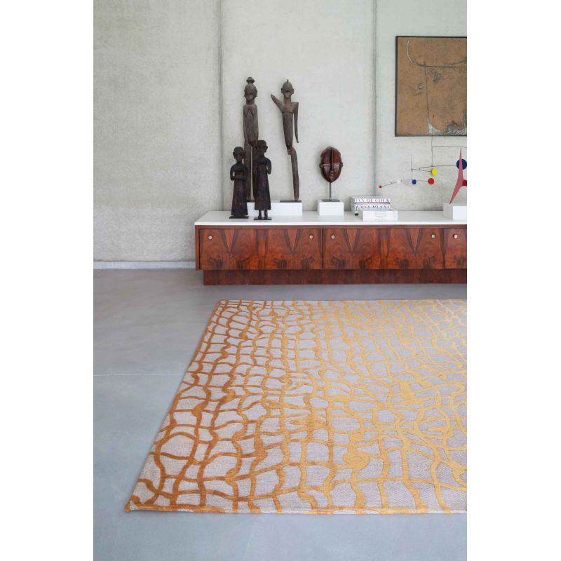 Tapis de bureau design en polyester Dedalo Yellow