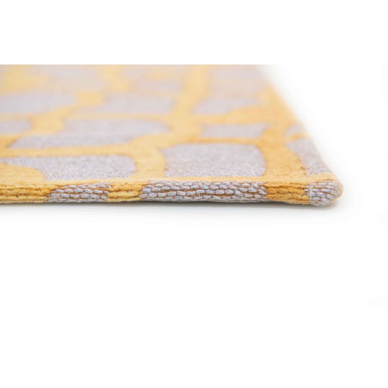 Tapis de bureau design en polyester Dedalo Yellow