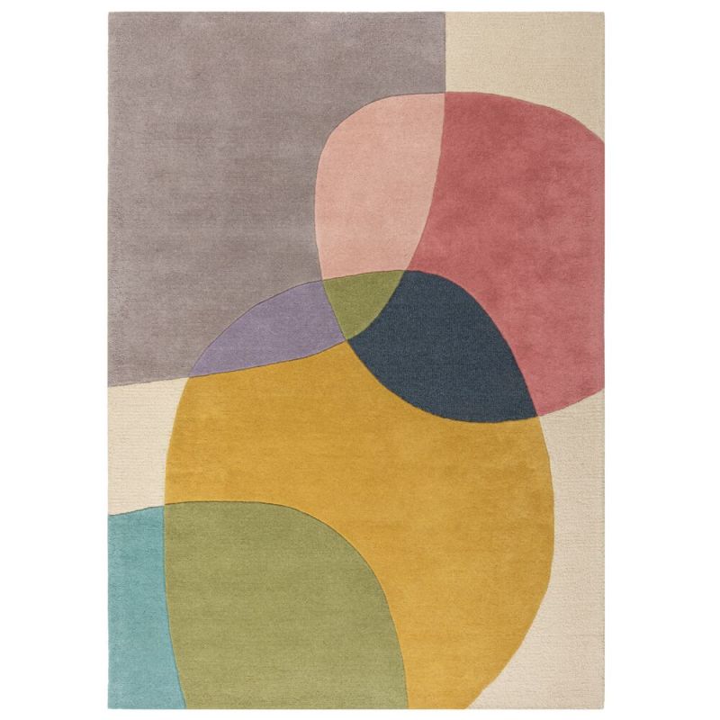 Tapis de salon pure laine multicolore radiance Glow - FLAIR RUGS