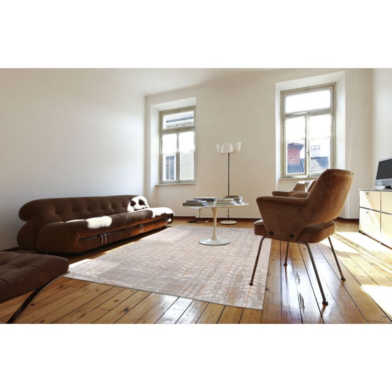 Tapis de Salon Moderne Jacob's Ladder central jaune