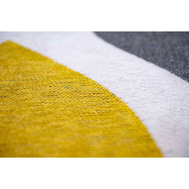 Tapis de salon contemporain en coton Volute Scroll