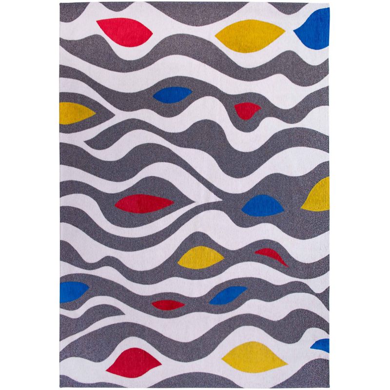 Tapis de salon contemporain en PET Volute Scroll - Louis de Poortere