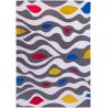 Tapis de salon contemporain en coton Volute Scroll