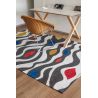 Tapis de salon contemporain en coton Volute Scroll