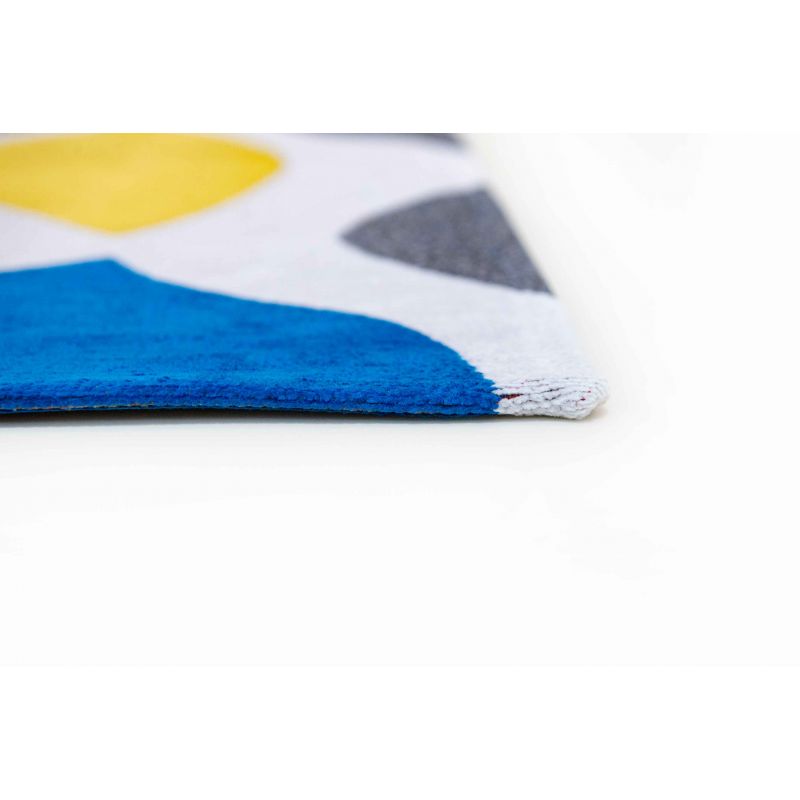 Tapis de salon contemporain en coton Volute Scroll