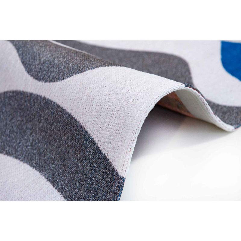 Tapis de salon contemporain en coton Volute Scroll