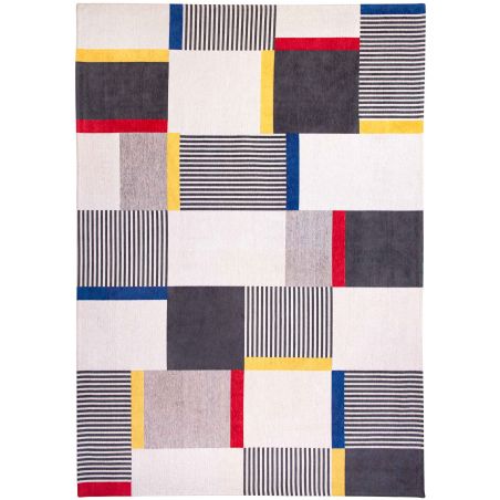 Tapis de bureau contemporain en coton New York Fantasy