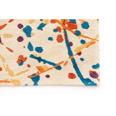 Tapis de salon contemporain en coton Expression Orange Drip Tapis de salon contemporain en coton Expression Orange Drip