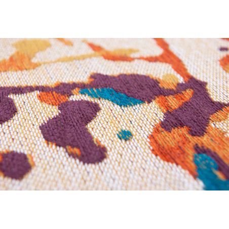 Tapis de salon contemporain en coton Expression Orange Drip Tapis de salon contemporain en coton Expression Orange Drip