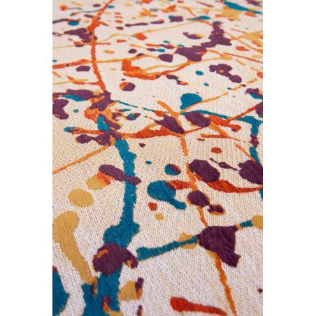 Tapis de salon contemporain en coton Expression Orange Drip Tapis de salon contemporain en coton Expression Orange Drip