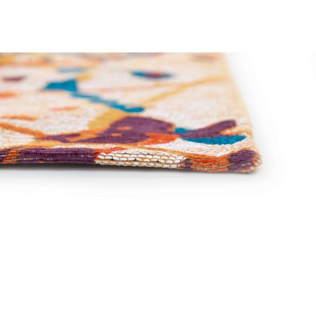 Tapis de salon contemporain en coton Expression Orange Drip Tapis de salon contemporain en coton Expression Orange Drip