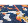 Tapis de salon contemporain en coton Expression Abstract Blue