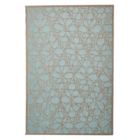 Tapis d'Extérieur en polypropylène collection Contemporary Fiore Aqua Tapis d'Extérieur en polypropylène collection Contemporary Fiore Aqua