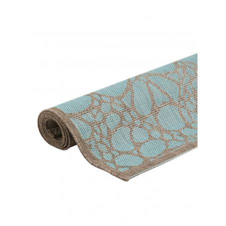 Tapis d'Extérieur en polypropylène collection Contemporary Fiore Aqua Tapis d'Extérieur en polypropylène collection Contemporary Fiore Aqua