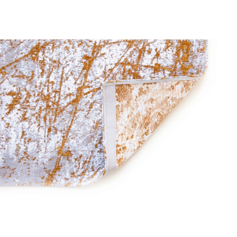 Tapis de Salon Design tissé plat Stella Astro Gold dos latex naturel